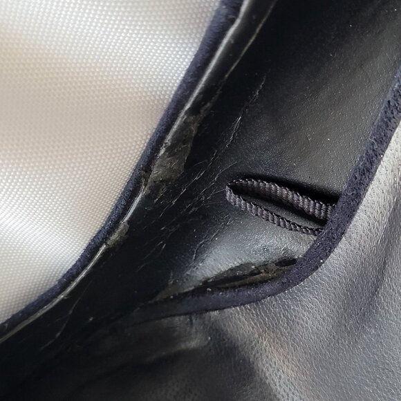 Zara Suede Platform Ultra High Heel Stilleto Pumps SZ 38 (7.5) Navy Blue - Picture 11 of 15